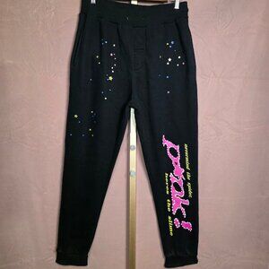 Sp5der P*NK Sweatpants Black Size Medium